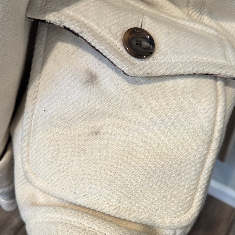Authentic Burberry Blue Label Cream Hooded Toggle Trench Coat - Picture 11 of 17